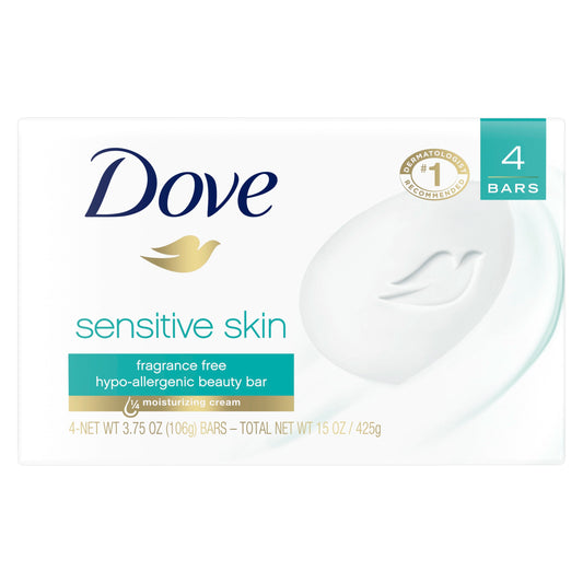 Dove Bar Soap Sensitive Skin Cleansing; 15 Ounce; 18 Per Case