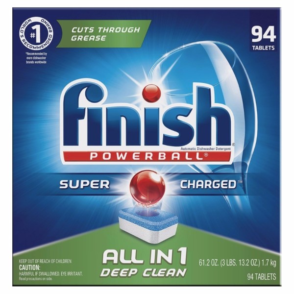 Finish Finish All In 1 Powerball Fresh; 94Ct; Dishwasher Detergent Tablets; 94 Each; 4 Per Case - High Mart Wholesale