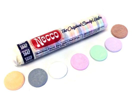 Necco Wafers Display Box; 2 Ounce; 24 Per Box; 12 Per Case