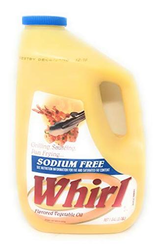 Whirl Sodium Free Butter Flavored Oil; 1 Gallon; 3 Per Case - High Mart Wholesale