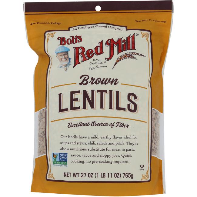Bob's Red Mill Natural Foods Inc Lentils; 27 Ounces; 4 Per Case