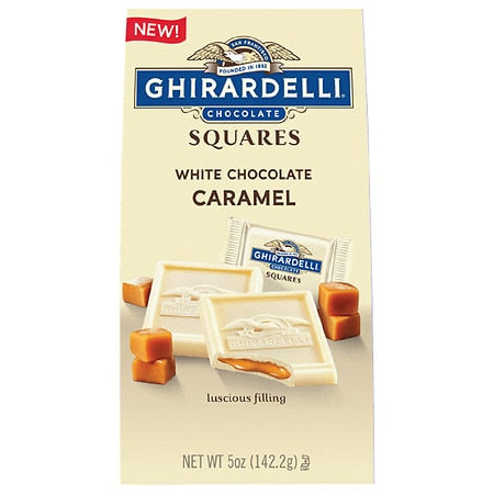 Ghirardelli White Chocolate Caramel Squares Bag; 5 Ounces; 6 Per Case - High Mart Wholesale