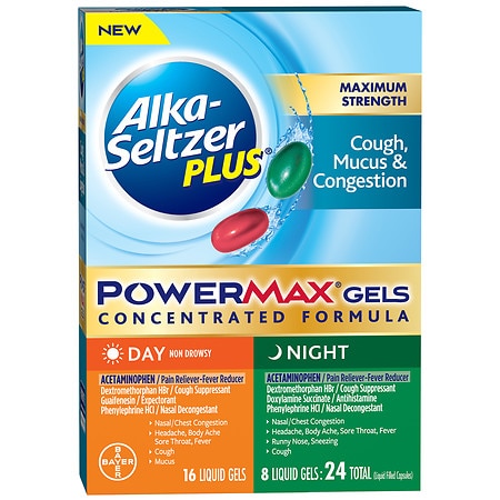 Alka-Seltzer Mucus Day Night Powermax 24S Blm; 1 Piece; 3 Per Box; 8 Per Case