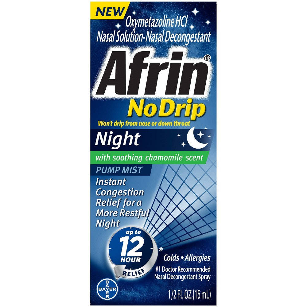 Afrin No Drip Night Pump Mist; 0.51 Fluid Ounce; 6 Per Box; 6 Per Case