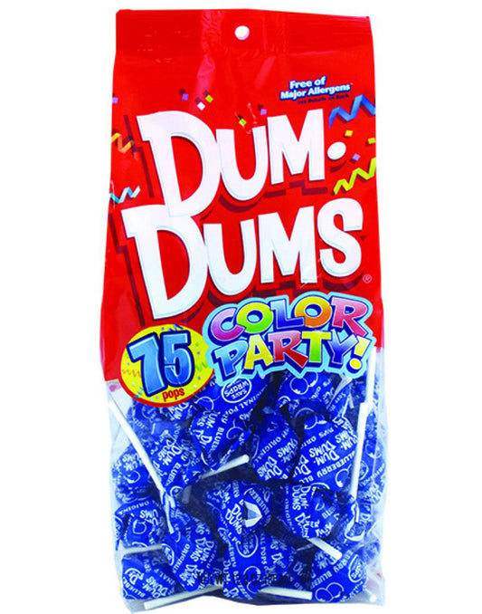 Dum Dums Pops Color Party Blue Blueberry; 12.8 Ounces; 4 Per Case