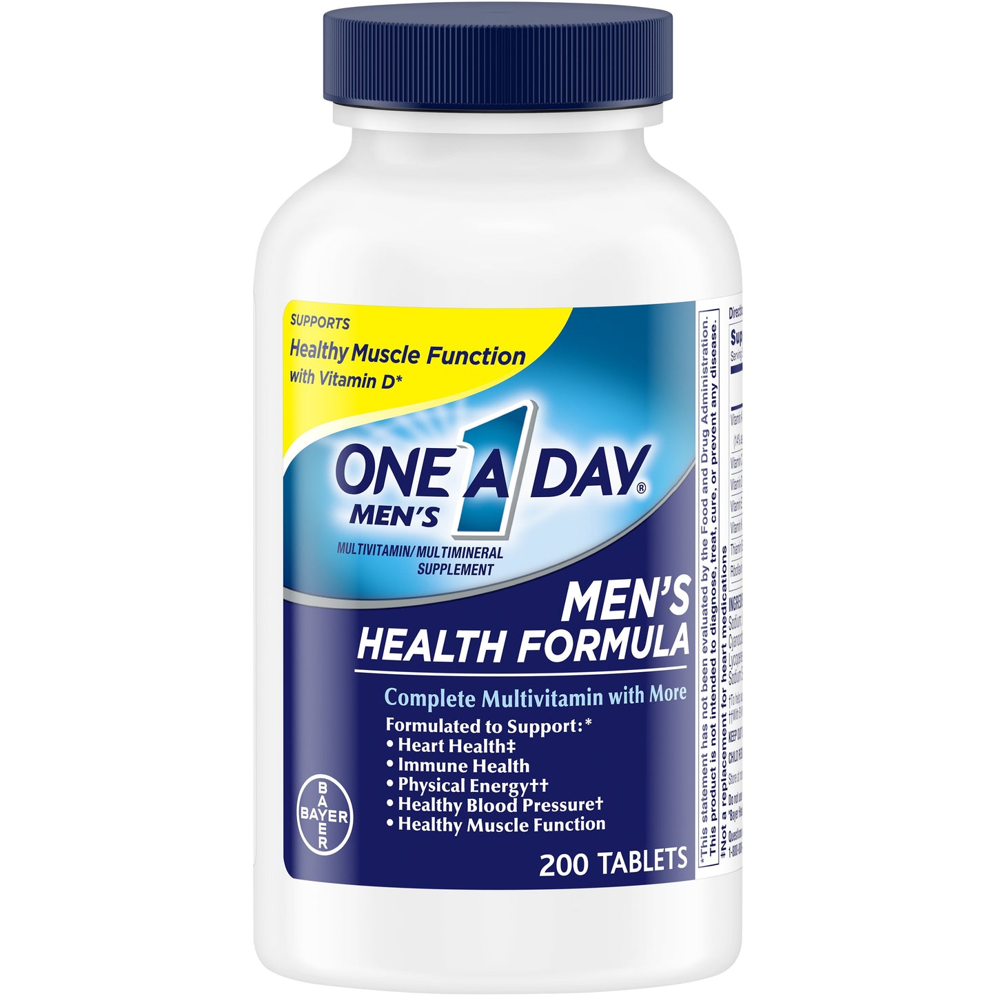 One-A-Day Bayer Men's Health Formula Multivitamin Multimineral Supplement; 200 Piece; 3 Per Box; 8 Per Case