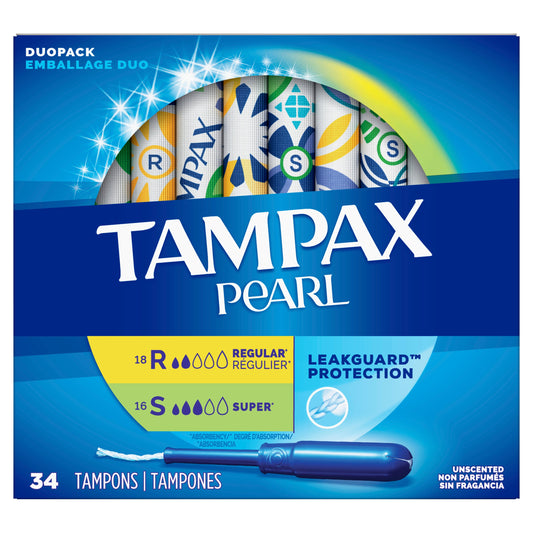 Tampax Pearl; 34 Count; 6 Per Case