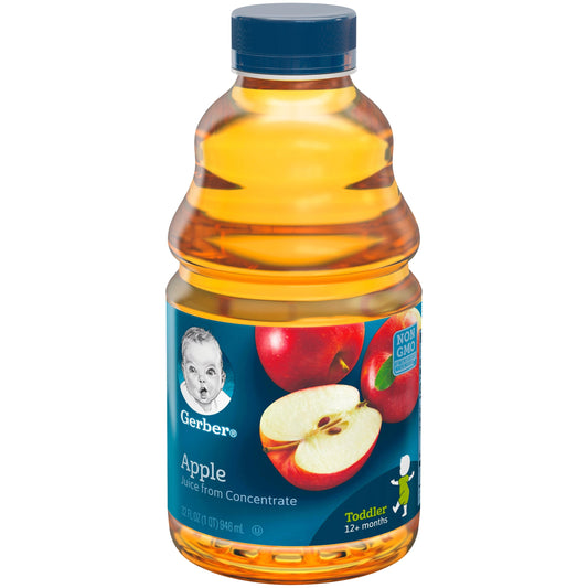 Gerber Non-Gmo Apple Juice Toddler Bottle; 32 Fluid Ounce; 6 Per Case