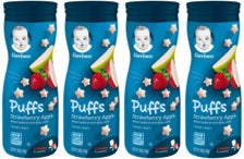 Gerber Graduates Non-Gmo Strawberry Apple Puffs Cereal Baby Snack Canister; 1.48 Ounce; 6 Per Case