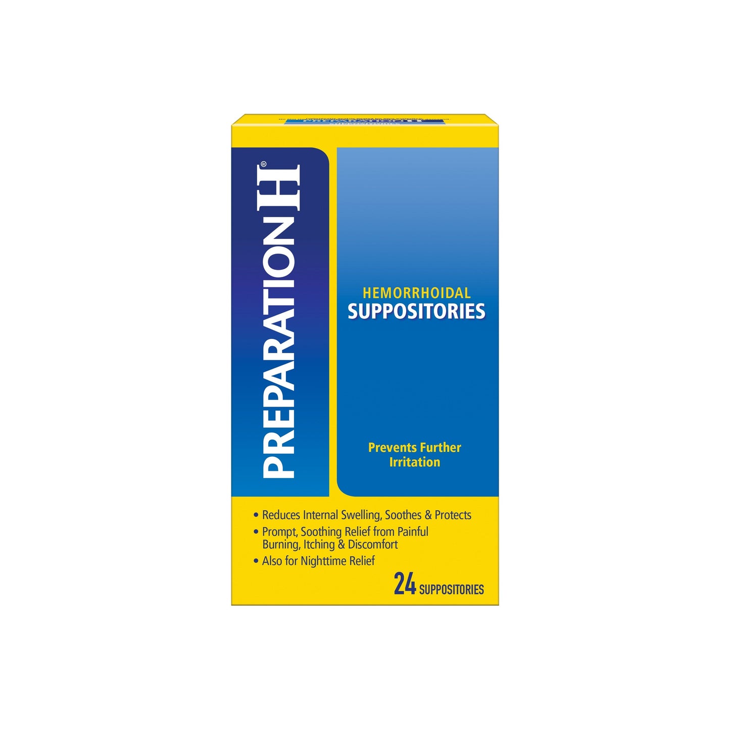 Preparation H Suppositories 24'S; 24 Each; 3 Per Box; 12 Per Case - High Mart Wholesale