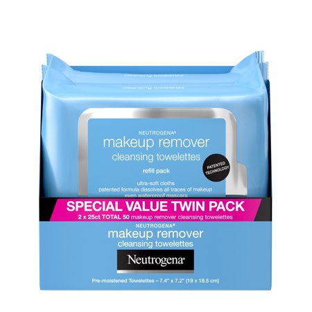 Neutrogena Make-Up Remover Cleansing Towelettes Special Value Twin Pack; 50 Count; 4 Per Box; 3 Per Case