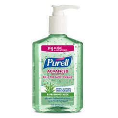 Purell 8 Ounce Plus 25% Free Bonus Aloe Pump Bottle; 10 Fluid Ounces; 12 Per Case