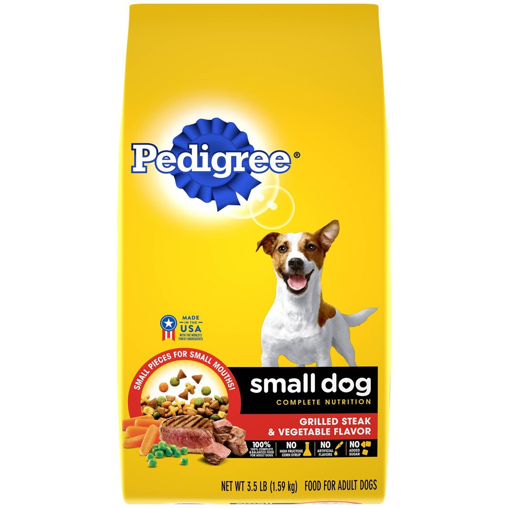 Pedigree Small Breed Steak And Vegetables Dog Food; 3.5 Pounds; 4 Per Case