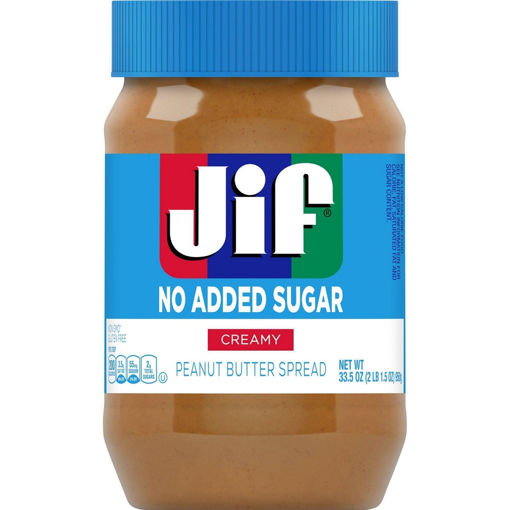 Jif No Added Sugar Peanut Butter; 33.5 Ounce; 8 Per Case - High Mart Wholesale