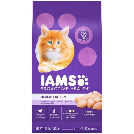 Iams Proactive Health Kitten Cat Food With Chicken; 3.5 Pounds; 4 Per Case