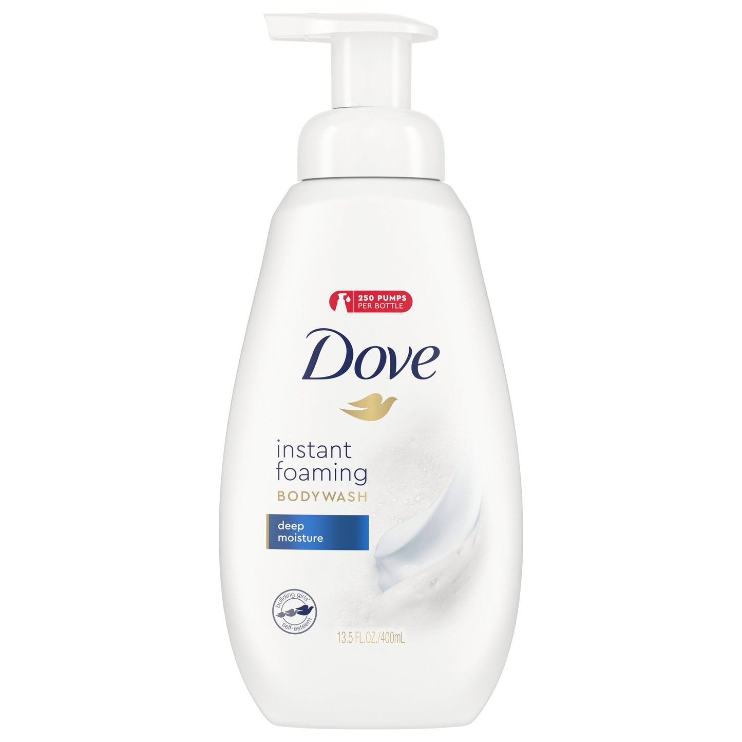 Dove Body Wash Deep Moisture Shower Foam; 13.5 Ounces; 4 Per Case