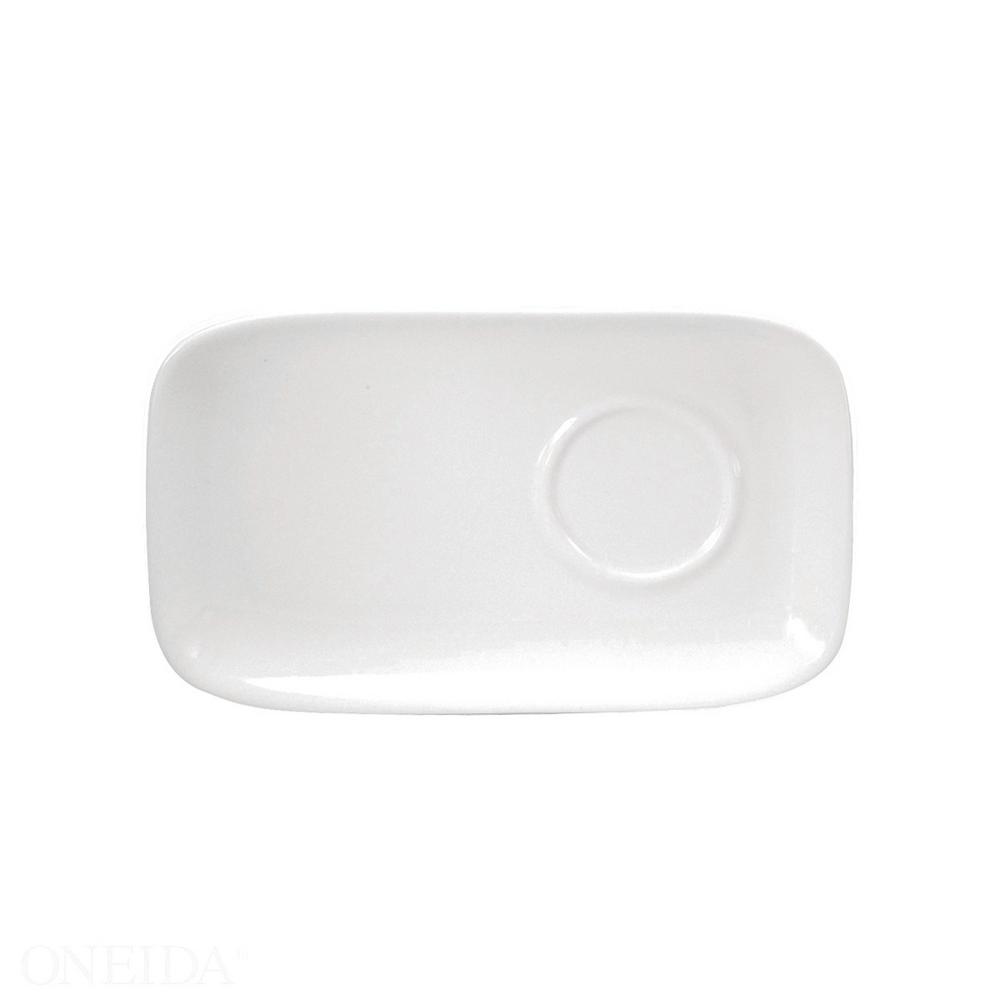 Oneida Buffalo Cream White Saucer Rectangle 8"X5"; 36 Each; 1 Per Case - High Mart Wholesale