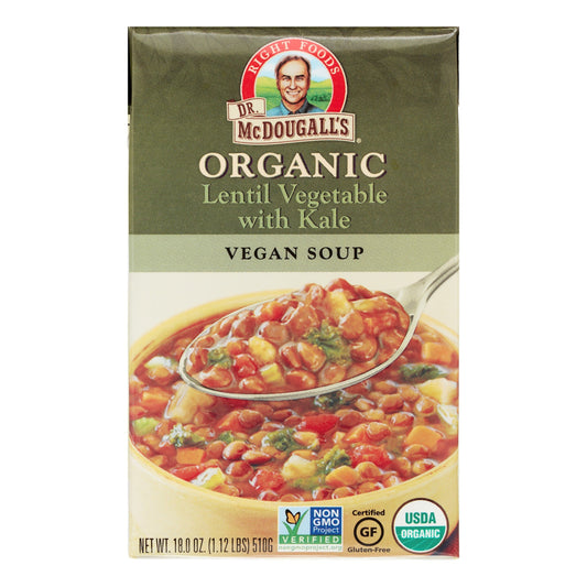 Dr. Mcdougall's Organic Lentil Vegetable Soup Ready To Serve; 18 Ounces; 6 Per Case - High Mart Wholesale