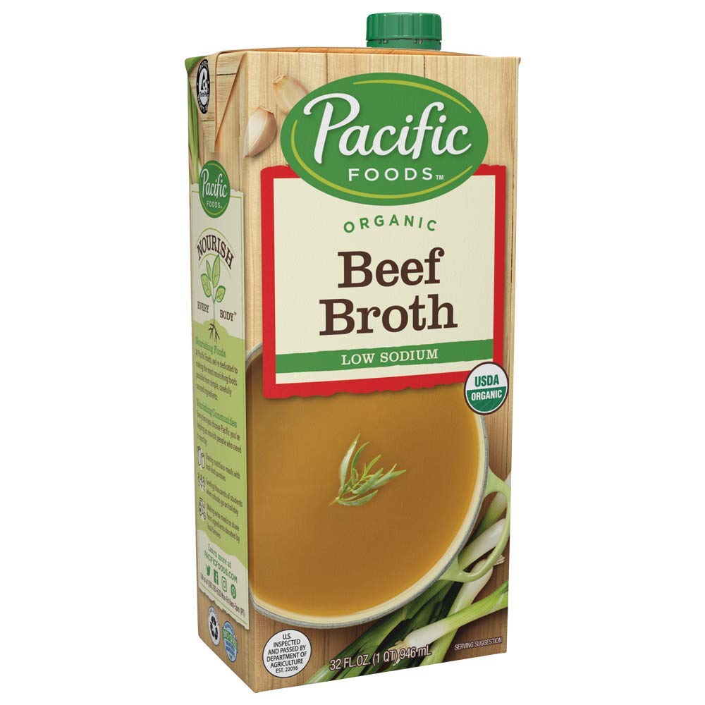 Pacific Foods Organic Low Sodium Beef Broth; 32 Ounce; 12 Per Case - High Mart Wholesale