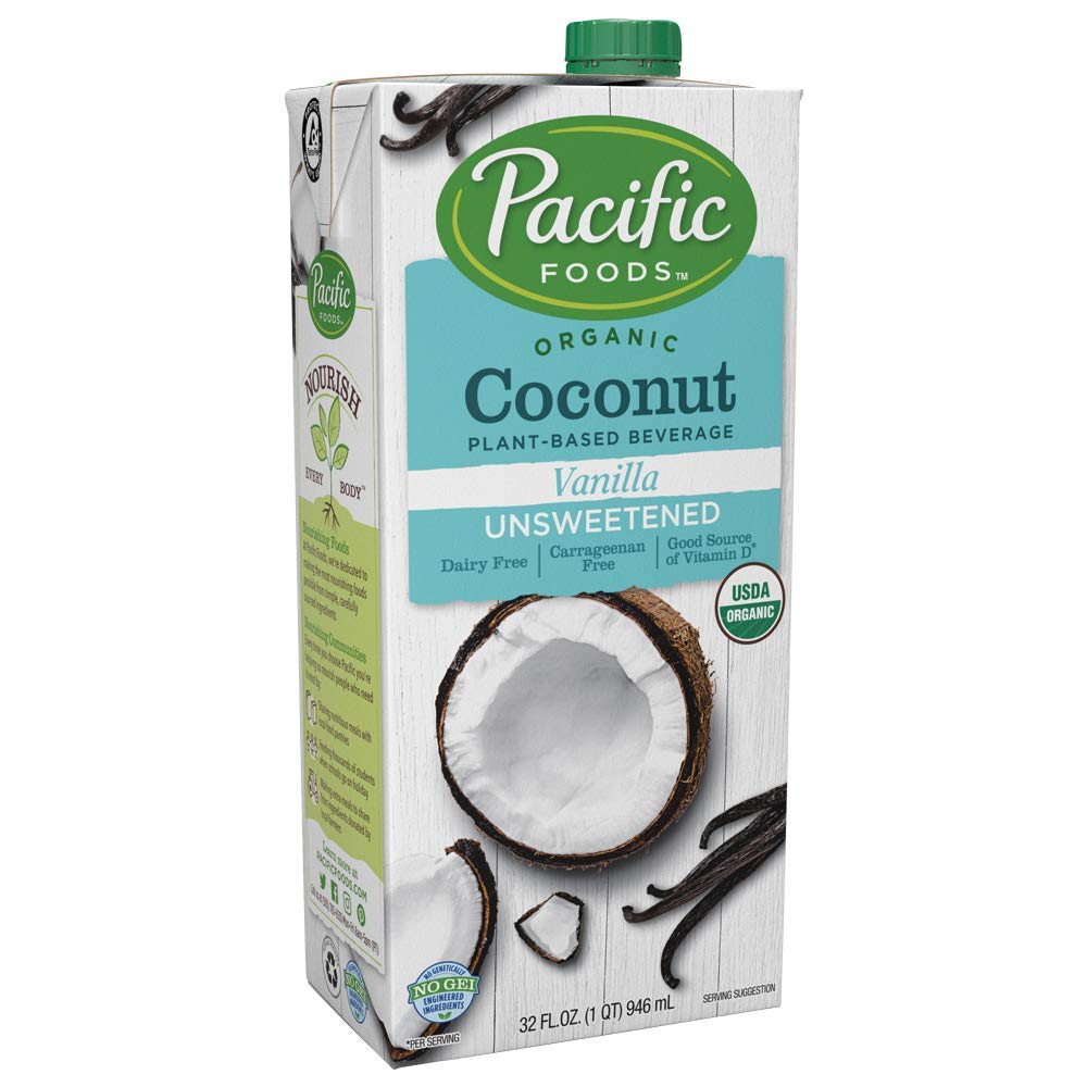 Pacific Foods Organic Unsweetened Vanilla Coconut Milk; 32 Fluid Ounces; 12 Per Case - High Mart Wholesale