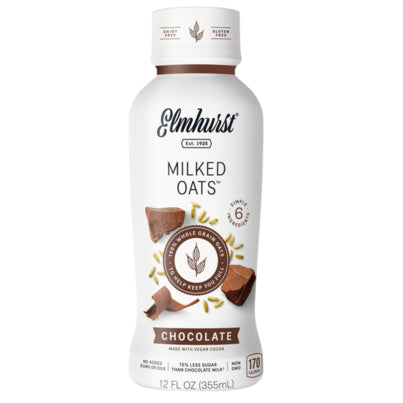 Elmhurst Milked Milked Oats Chocolate; 12 Fluid Ounces; 12 Per Case