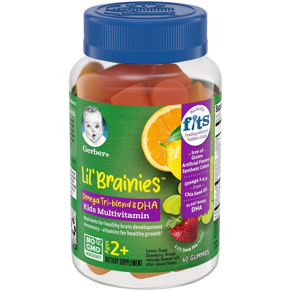 Gerber Lil Brainies Gummy Vitamin Omega; 5.291 Ounce; 3 Per Box; 4 Per Case - High Mart Wholesale