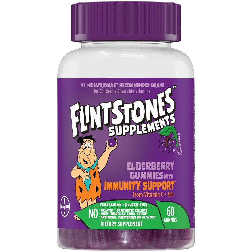 Flintstones Immunity Elderberry Gummy; 60 Piece; 3 Per Box; 8 Per Case