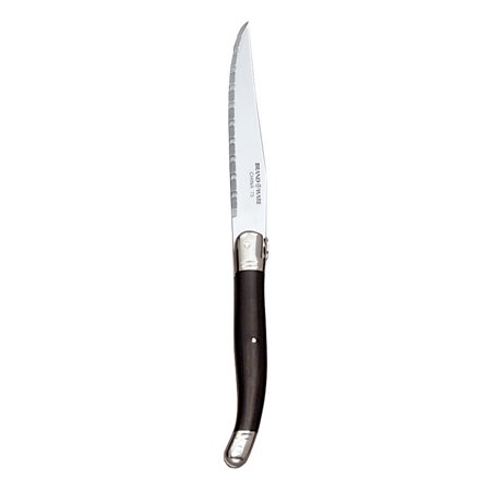 World Tableware Slim European Style Pointed Tip Steak Knife W/Black Abs Plastic Handle 9 1/8"; 12 Each - High Mart Wholesale
