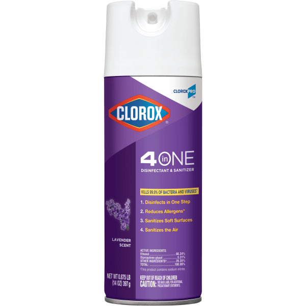 Cloroxpro 4 In 1 Commercial Solutions Disinfectant Lavender; 14 Ounces; 12 Per Case - High Mart Wholesale