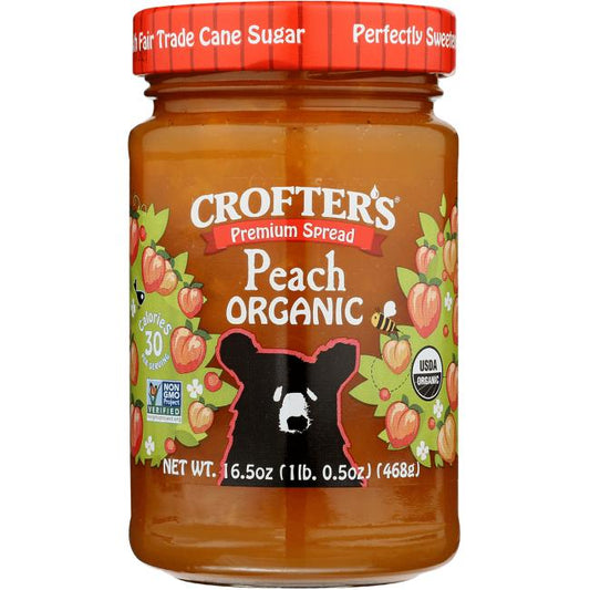 Crofters Organic Peach Premium Spread; 16.5 Ounces; 6 Per Case - High Mart Wholesale
