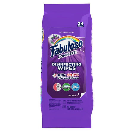 Fabuloso Disinfecting Wipes Lavender; 24 Each; 12 Per Case