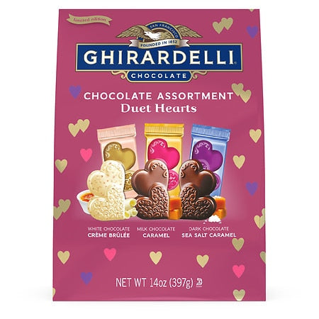 Ghirardelli Chocolate Assorted Duet Hearts Xl Bag; 14 Ounce; 6 Per Case - High Mart Wholesale