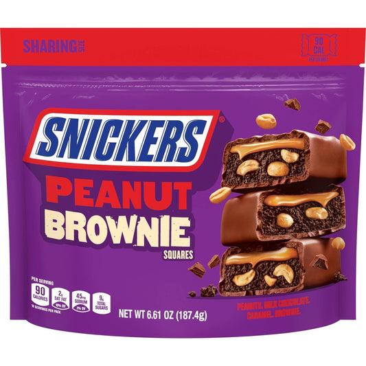 Snickers Peanut Brownie Fun Size Stand Up Pouch; 6.61 Ounces; 8 Per Case