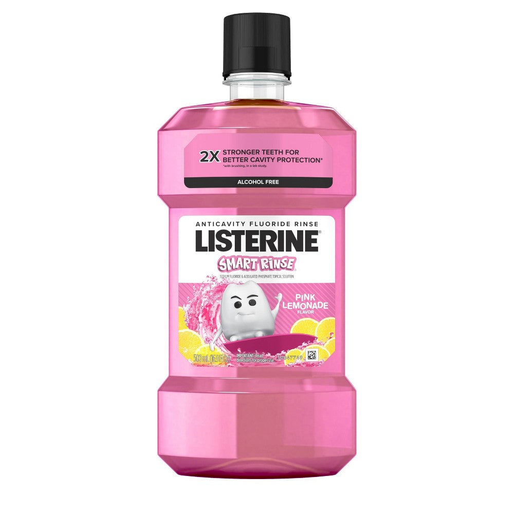 Listerine Smart Rinse Pink Lemonade; 500 Milileter; 6 Per Case - High Mart Wholesale