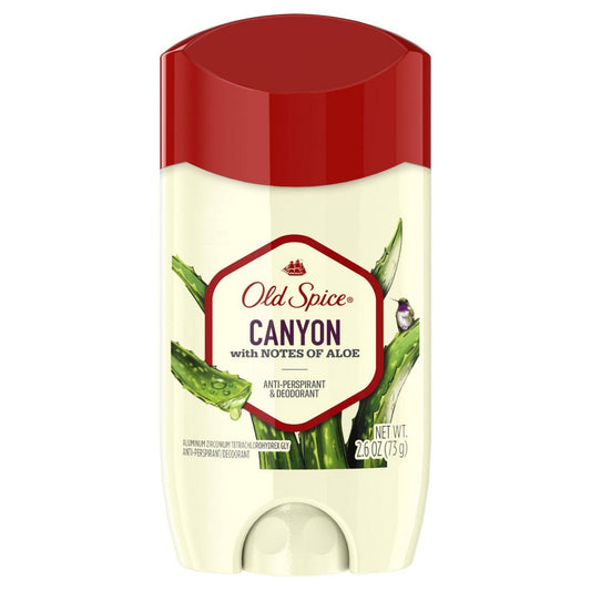 Old Spice Antiperspirant/Deodorant Canyon With Aloe; 2.6 Ounces; 3 Per Box; 4 Per Case