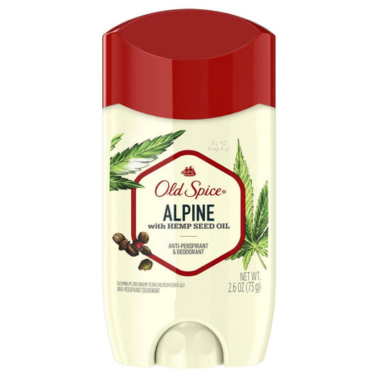 Old Spice Antiperspirant/Deodorant Alpine Hemp Seed Oil; 2.6 Ounce; 3 Per Box; 4 Per Case
