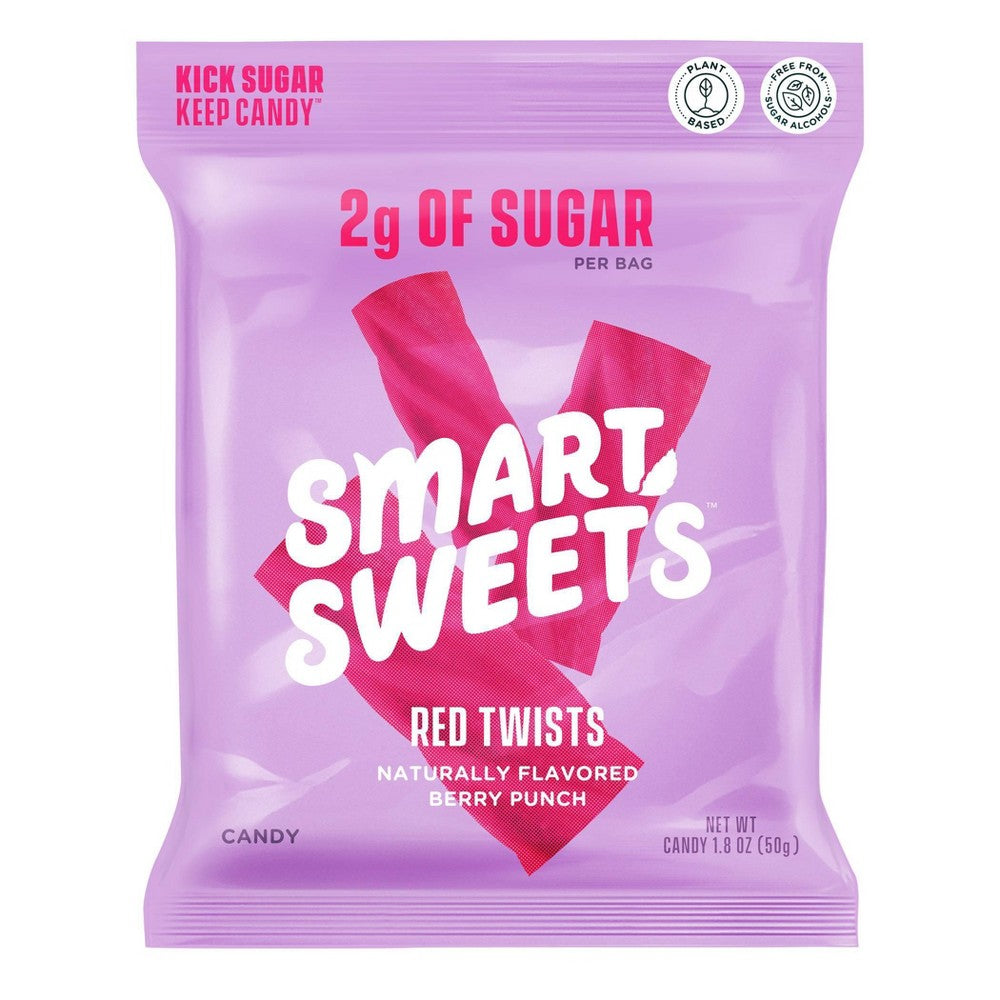 Smartsweets Red Twists; 1.8 Ounces; 12 Per Box; 6 Per Case - High Mart Wholesale