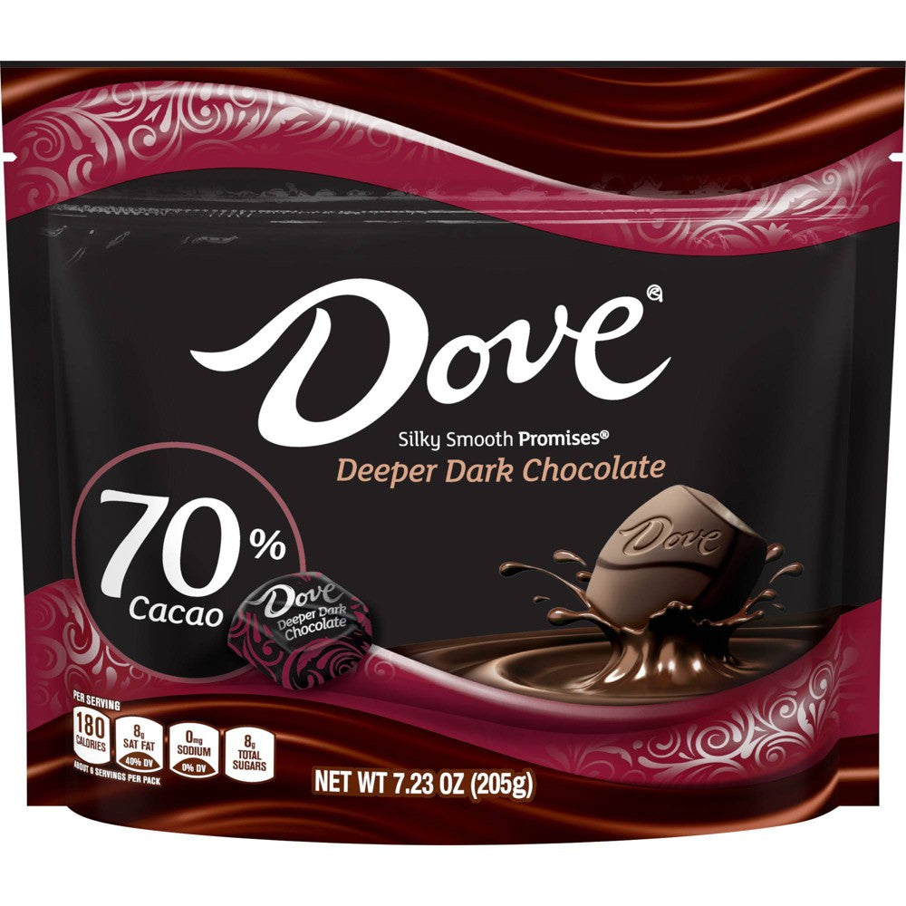 Dove Promises Dark Chocolate 70% Cacao; 7.23 Ounces; 8 Per Case