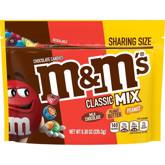 M&M's Milk Classic Mix Stand Up Pouch; 8.3 Ounces; 8 Per Case