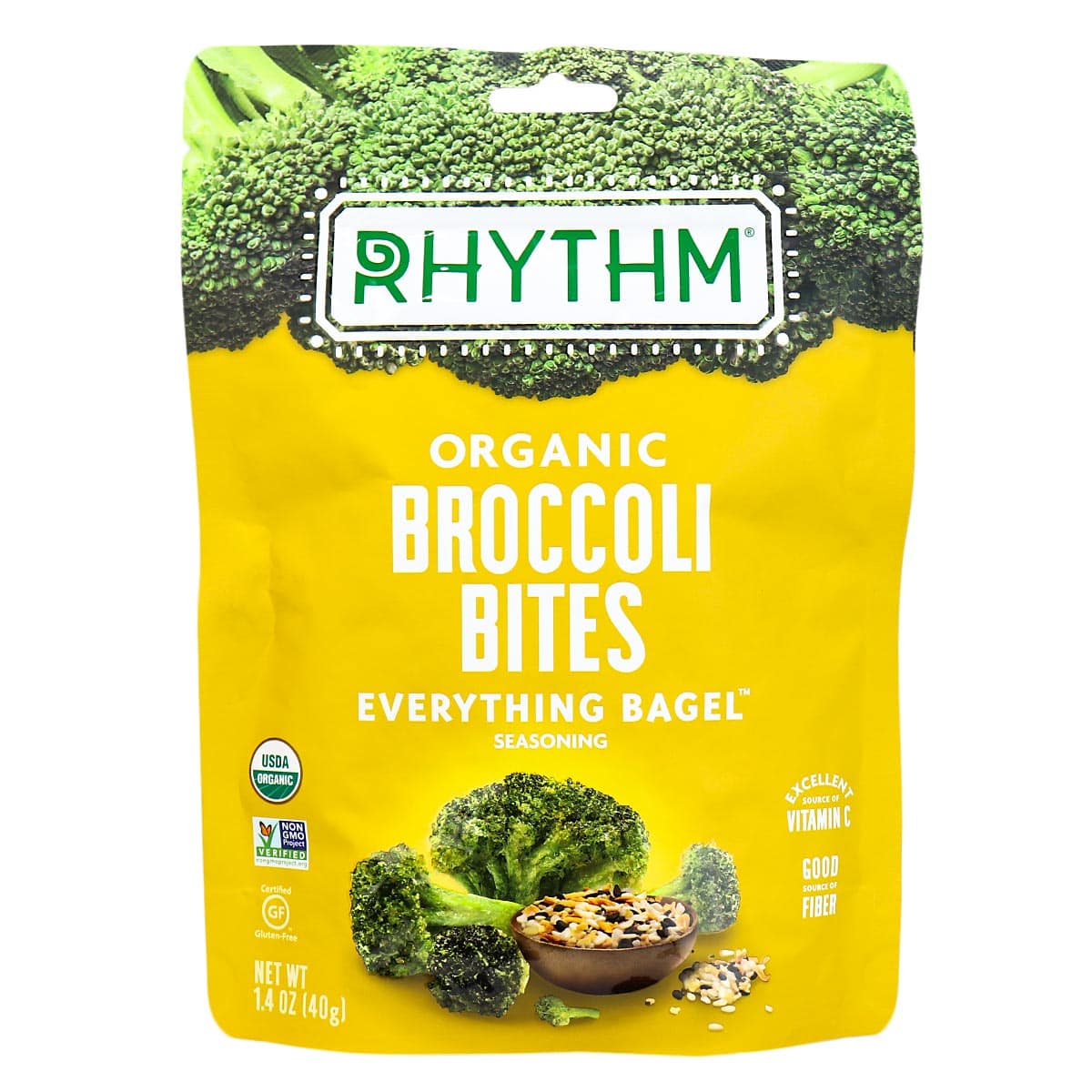 Rhythm Superfoods Everything Bagel Broccoli Bites; 1.4 Ounce; 10 Per Case - High Mart Wholesale