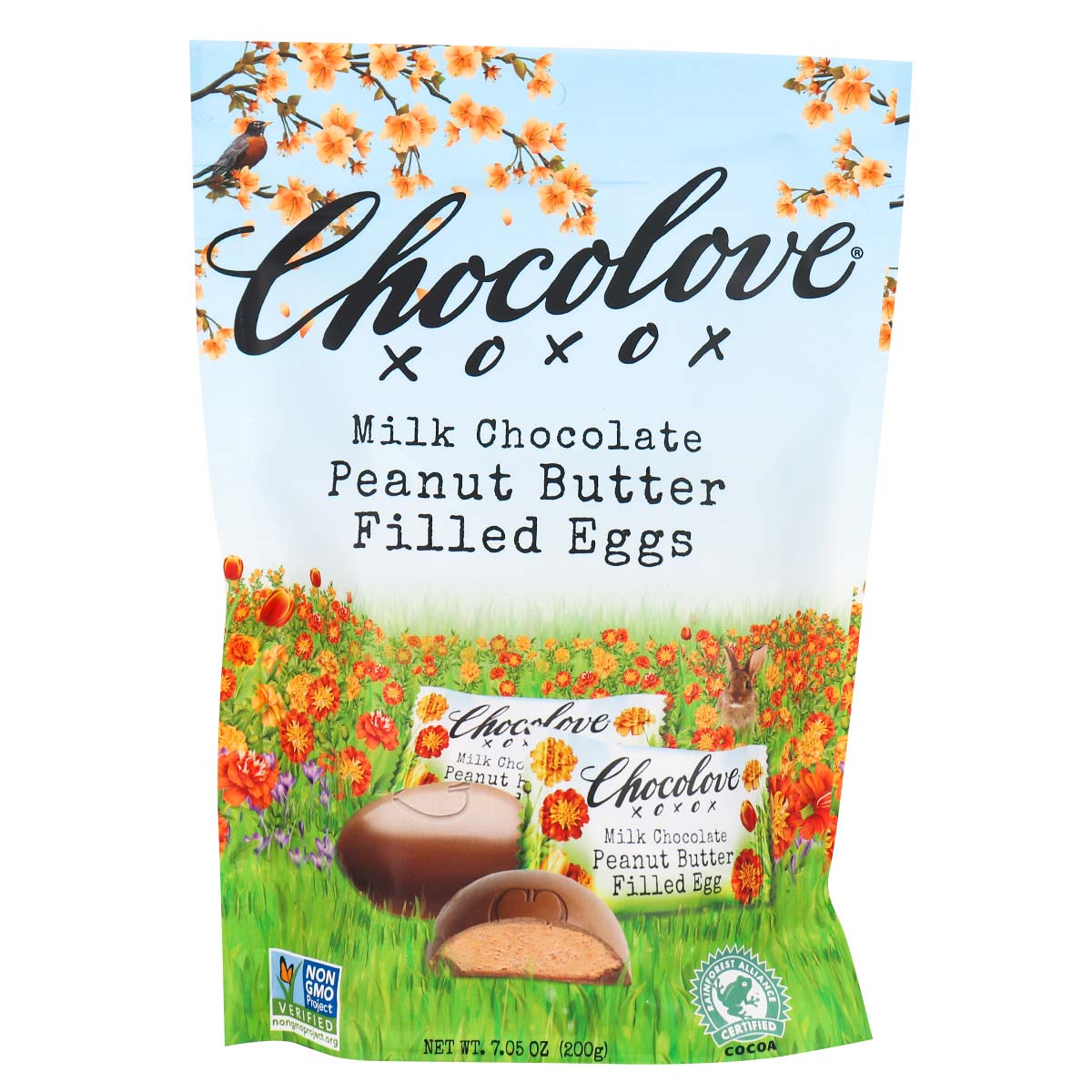 Chocolove Milk Chocolate Peanut Butter Filled Eggs; 7.05 Ounces; 8 Per Case - High Mart Wholesale