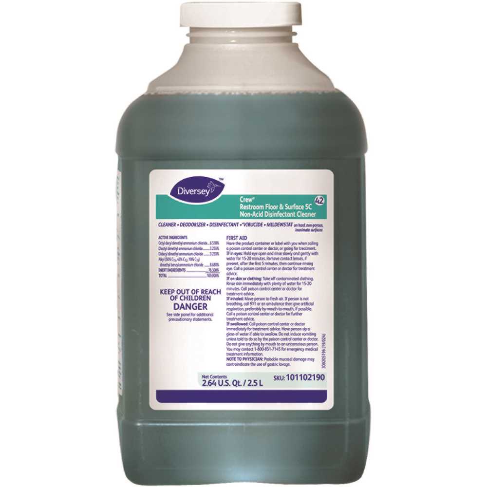 Diversey Restroom Floor And Surface Non Acid Cleaner; 2.5 Liter; 2 Per Case - High Mart Wholesale