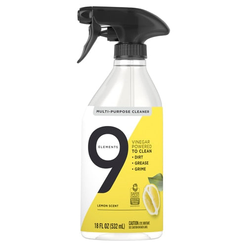 9 Elements Spray Cleaning Product Lemon; 18 Fluid Ounces; 6 Per Case
