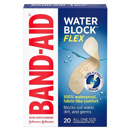 Band Aid Water Block Flex; 20 Count; 6 Per Box; 4 Per Case