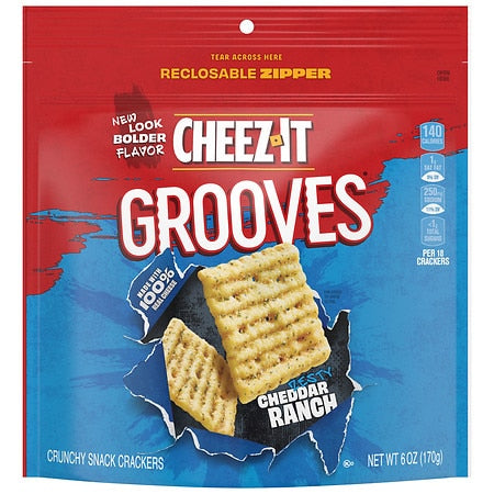 Kellogg's Cheez It Crackers Grooves Cheddar Ranch; 6 Ounces; 6 Per Case