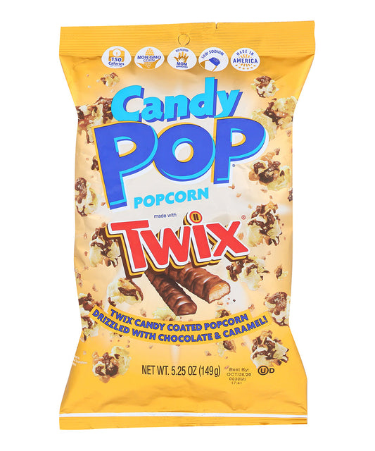 Snaxsational Brands Twix Candy Popcorn; 5.25 Ounces; 12 Per Case