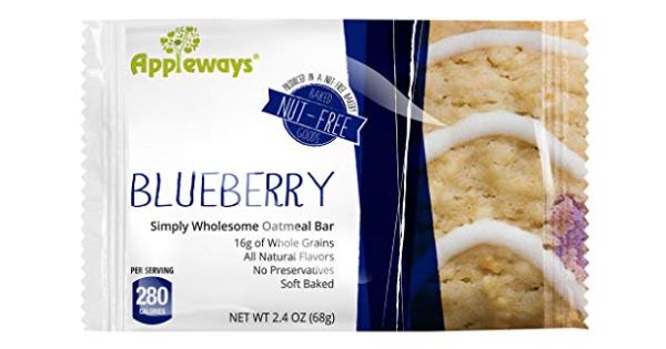 Appleways Blueberry Oatmeal Bar; 1 Count; 160 Per Case - High Mart Wholesale