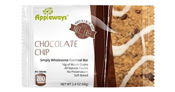 Appleways Soft Baked Chocolate Chip Oatmeal Bar; 1 Count; 160 Per Case - High Mart Wholesale