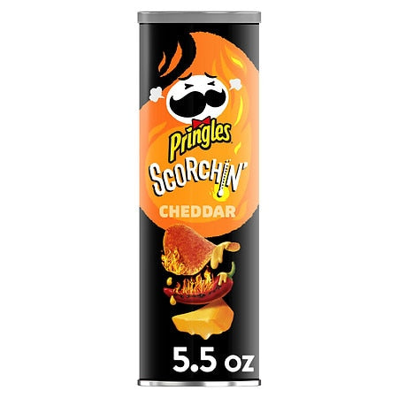 Pringles Scorchin Cheddar Potato Crisp; 5.5 Ounce; 14 Per Case