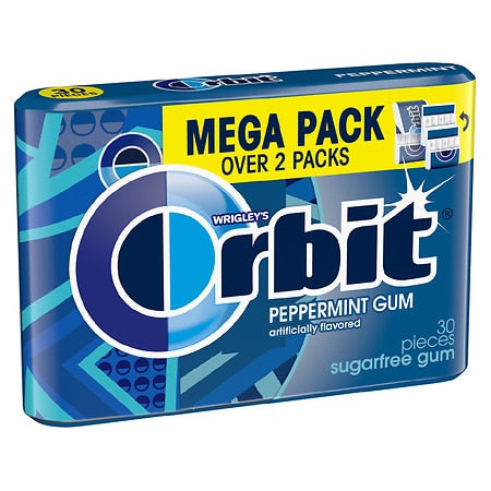 Orbit Peppermint Mega Pack; 2.011 Ounce; 6 Per Box; 8 Per Case